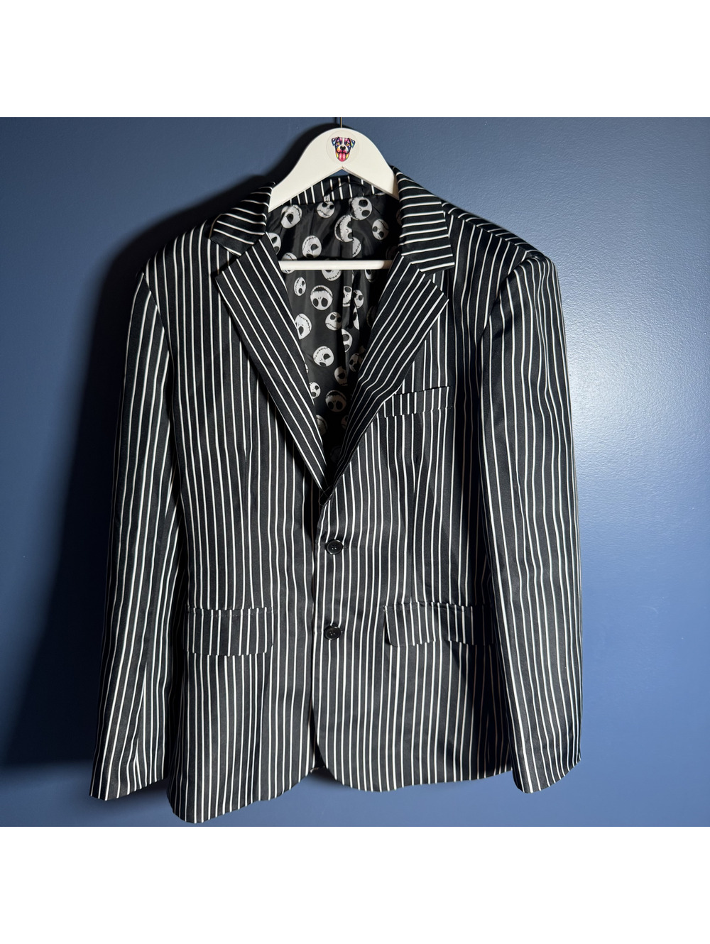 Tim Burton's Nightmare Before Christmas Jack Skellington Pinstripe Blazer L